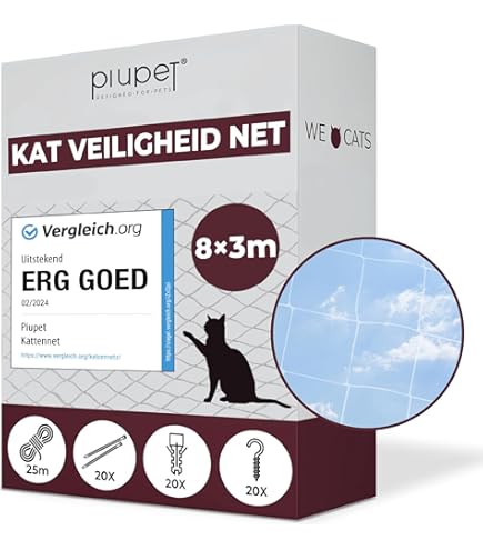 ALLEGRA Kattennet voor balkon en ramen, kattenbeschermingsnet met stanghouder, set met net, telescoopstang, spanstangen zonder boren om vast te klemmen, draadversterkt, transparant, zwart/groen