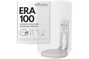 Sound bass ERA100 Wandhalterung, flaches Profil, Weiß, Einzelstück, kompatibel mit Sonos ERA 100 Lautsprecher, komplett mit allem Befestigungsmaterial