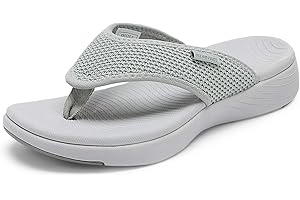 DREAM PAIRS Women's Flip Flops Arch Support Soft Cushion Thong Sandals Ladies Summer Flat Beach Walking Shoes