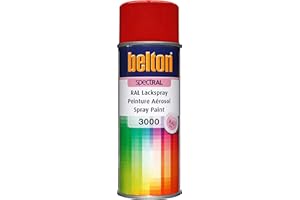 belton spectRAL Lackspray RAL 3000 feuerrot, glänzend, 400 ml - Profi-Qualität