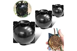 SNOWTAIN Schneespitze 3 Stück Plant Rooting Device Ball,High Pressure Propagation Box Grafting Plastic, for Various Plants Growing Breeding (S+M+L,Black)