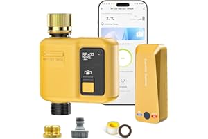 Shrivee Ordenador de riego Inteligente WiFi con 1 Zona de Salida y 5 programas de riego con retardo de Lluvia/riego automático, Ideal para Invernadero y jardín