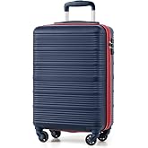 COOLIFE Cabin Suitcase 55x35x20 for Ryanair, Trolley Cabin Light | Carry-on Luggage for Short Trips and Business Trips, ABS+P