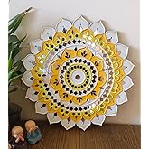 Rema Fabtex Art - Beautiful Home Decor Lippan Art Mud Mirror Wall Decor Handmade Wall Art (12 x 12 Inch)