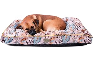 BO&FLASH Bo & Flash Design Hundekissen für große Hunde – Trendige Liegematte Madison – Waschbar und ohne Schadstoffe – Liegekissen Flach mit Anti-Rutsch-Beschichtung – XL 80 X 120 X 12 cm – Erdem