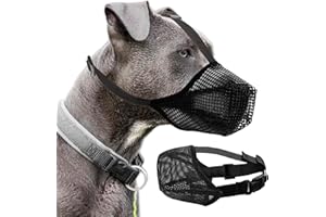 Sporgo Maulkorb für Große Hunde: 2 Stück Maulkorb Mittlere Hunde Verstellbare Mesh Maulkörb, Weiche Maulkorb Hund Atmungsaktive Maulkörbe für Verhindert Beißen, Kauen und Bellen (L)