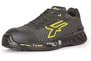 U-POWER DON'T WORRY... BE HAPPY! U-Power Red Leve Steve, Scarpe Antinfortunistiche, Scarpe da Ginnastica Unisex Leggere antiperforazione, Suola in Rafia, Suola Infinergy, con Puntale in Alluminio
