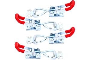 Morsetto a leva, YMWALK 4 pezzi Morsetti a ginocchiera Chiusure a levetta Scatole per armadietti regolabili Custodia Chiusure per torace Morsetto a levetta in metallo Chiusura Hasp 100KG / 220lbs