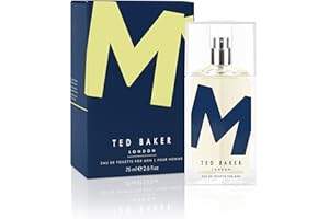 Ted Baker M EDT, wyjątkowe nuty fasoli tonka i zmysłowego piżma z bogatą drzewną bazą, znak rozpoznawczy, Man Eau de Toilette, 75ml