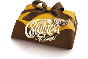 FLAMIGNI Colomba Traditionnelle de Pâques aux gouttes de chocolat et Orange Confite 1 kg, Gâteau Artisanal de Pâques Doux et Délicat, avec Nombril d'Orange Confit, Made in Italy