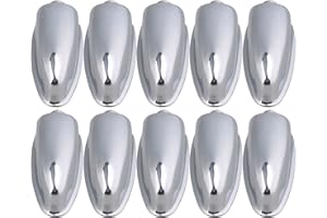 BQLZR Silver Metal Single End Tom Drum Lugs Without Mounting Screws 1.5 cm Hole Diameter for Snare Drum Pack of 10