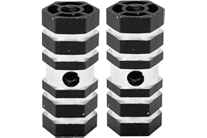 Laxzo ® Bike Foot Pegs Aluminum Alloy 10mm, Universal BMX Stunt Accessories Bicycle Pegs, MTB Anti-Slip Rear Feet Pedals Mountain Cycle Pegs Black 2PCS