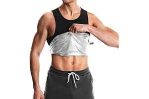 Vigorix Sauna Sweat Vest Workout Tank - Sauna-Weste für Männer, schwitzfödernder Workout-Oberteil
