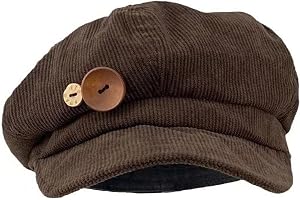Cabbie Baker pojkhatt, vintage stil brun | Varmt manchestermaterial, tidlös cabbie-design, justerbar passform