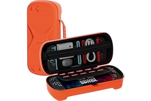 TXWLLIU Tragetasche für Nintendo Switch 2 Konsole 2025, Harte Tragbare Eva Reisetasche mit 10 Spielkartensteckplätzen für Switch 2, Orange