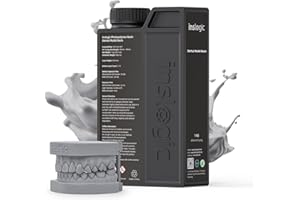Inslogic Dental Model 3D Printer Resin, 1KG Repair Photosensitive Resin, Oral Dentistry Orthodontic Model Material, Light-curing LCD Resin, Wavelength 405nm. (Grey)