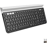 Logitech K780 Multi-Device Wireless Keyboard for Windows, Apple android or Chrome, Wireless 2.4GHz and Bluetooth, Quiet, PC/M