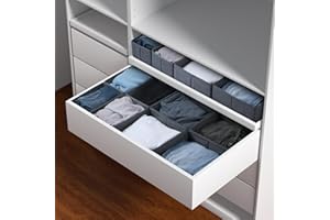 ORLISA Pax Organizer für Pax Kleiderschrank,passgenau Stabiler Boden Waschbar Schubladen Organizer/Ordnungssystem für Kleidung Faltbare Stoff Aufbewahrungsbox Schrank für Babykleidung 8er Set