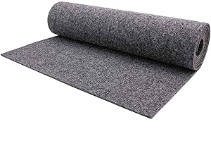 PRIMAFLOR - IDEEN IN TEXTIL Moquette Agugliata TURBO – Grigio, 2,00m x 3,00m, Difficilmente Infiammabile B1 | Moquette al Metro in Feltro Agugliato | Moquette Agugliata su Misura