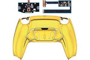eXtremeRate Programable RISE4 Remap Kit para ps5 Mando Modelo BDM-010 & BDM-020 Actualización Board & Carcasa Trasera & 4 Palancas Botones Traseros para ps5 Control-NO Incluye Mando(Dorado Cromo)