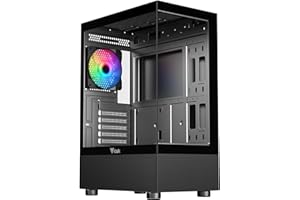 ‎ITEK Itek Case SHOWBUI 33B – Gaming-Tower, ATX, 12-cm-ARGB-Lüfter, Seiten- und Frontplatte aus Temp-Glas