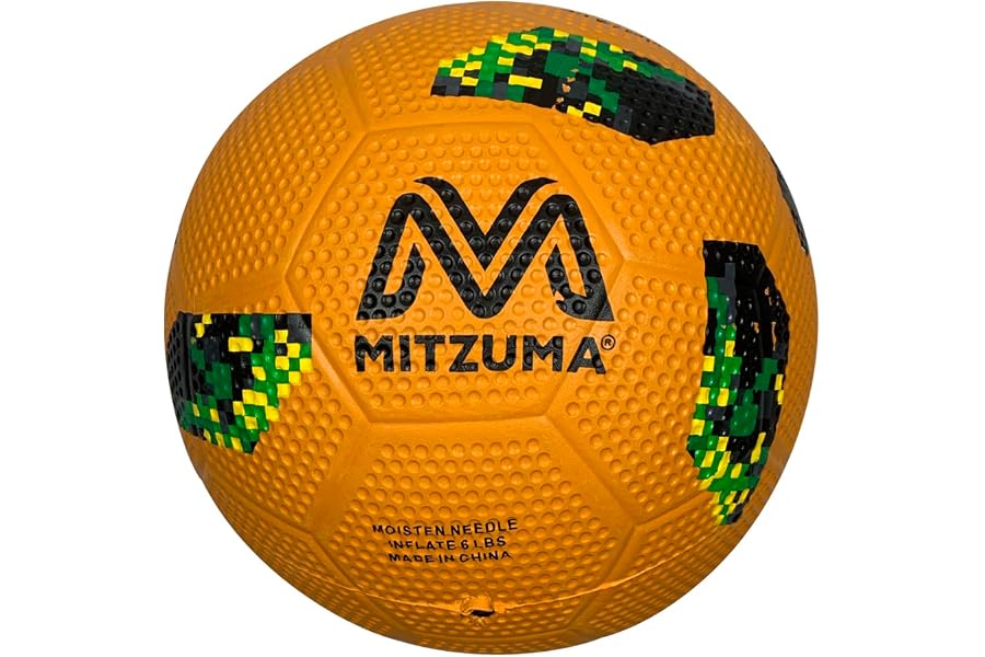 Mitzuma Dimpled Street Soccer Ball Size 4 & 5 | Textured Surface for Enhanced Grip & Accuracy | Ideal for Backyard & Street P
