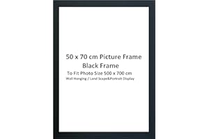 DECORO 50x70cm Black Colour Photo Frame, Suitable for 50x70cm/70x50cm Picture Size Frame, Poster frame Wall Hangings Home Decore (BLACK, 50X70 CM)