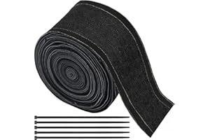 EATBALE Funda Cable de Antorcha de Soldadura para TIG Funda Estilo Chaqueta con Velcro Vaquero, Fundas para Cable MIG/Plasma para TIG Cubierta 4 Metros y 13 Pies de Longitud con Bridas para Cables