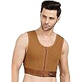 Gynecomastia Short Vest || HIGH Compression || Front Zip and Hook Closure || Tomboy Chest Binder || Comfortable Support for Men || Chest Shapewear