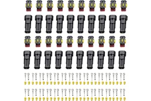 RUNCCI-YUN 20 Kit 2 Pin 12V-24V Auto Moto Impermeabile Connettore,Connettore Elettrico 12v,connettori per cavi,Connettore Isolato e Sigillato per Auto Camion Marina Moto