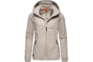 Ragwear Damen wasserdichte Übergangsjacke leichte Jacke kurz mit Kapuze Dizzie Intl XS-6XL