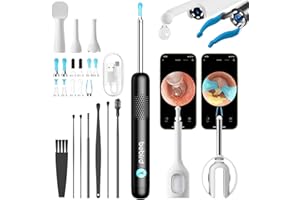 BEBIRD Ohrenschmalz Entferner mit Kamera, R1 Upgrade Intelligente Visuelles Ohrenreiniger mit Dropper & Pinzette, Ohrreiniger mit Mehrfach-Ersatzspitzen zum Reinigen von Ohrenschmalz & Inspektionssets