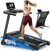 MERACH T12 Folding Treadmill, 15% Incline Treadmill | 42*108cm, 0.8-12km/H Walking Pad, 2.5HP Electric Treadmill for Home and
