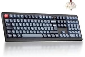 Keychron V6 Max Full-Size Wireless Custom Mechanical Keyboard - Gateron Brown Tactile Switch, QMK Programmable, 2.4 GHz/Bluetooth Connectivity (UK Layout) Compatible with Mac Windows Linux - Black