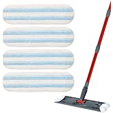 Frogetu 4 Pieces Compatible with Vileda H2Pro Flat Mop Replacement Kit, Microfiber Replacement Cover, Suitable for All Hard F