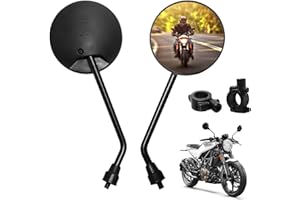HCUNBSU Motorrad Spiegel Set, Motorradspiegel mit Lenkerklemme, Motorrad Rückspiegel 360 Drehbarer, Roller Spiegel, Motorrad Spiegel M8 für Roller/ATV/Cruiser/Scooter/Moped/Quad Roller
