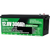 LiFePO4 Battery 12V 300Ah, Bluetooth Lithium Battery 3840Wh with Temperature Protection of 200A BMS, Deep Cycle of 15000+, Su