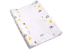 FlyIdeas Set of 2 Universal Baby Changing Mat Cover 70x50 cm – Elasticated Soft Certified Bamboo Fabric – Thick and Super Absorbent Waterproof Terry-Cloth