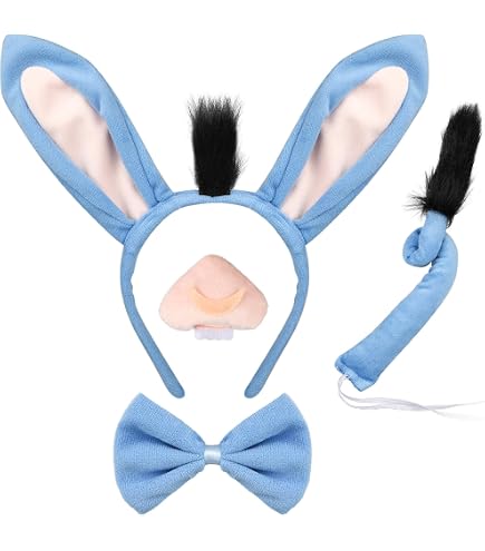 Déguisement Âne Halloween - Masque Et Queue Taille Unique, 100% Polyester - Pour Fêtes Et Spectacles