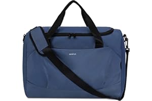 ECOHUB Bolsa de Viaje 45x36x20 con Correa para el Hombro Maletas de Viaje Bolsos de Viaje Hospital Weekender Bag Bolsa de Mano Equipaje Ecológico Bolso Mujer para Easyjet Avíon (Azul)