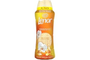 Lenor Parfum De Linge En Perles, Environ 41 Lavages (495g), Parfum Ambre Et Orchidée, Jusqu'à 12 Semaines de Fraîcheur Continue, Même Dans L'Armoire, Intensité Personnalisable, Grand Format