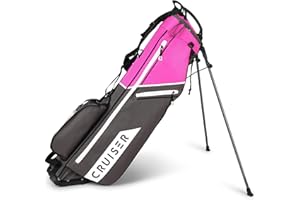 Cruiser Golf CR-Lite 8" Stand Bag | Lightweight, Slim Standbag with Padded Double Shoulder Straps | Only 1.5kg | 4-Way Divider | 5 Pockets including Drinks Pouch, 3-Way Grab Handle, Rain Hood