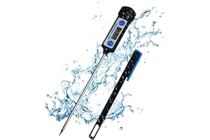 S.I.C Termometro Cucina Digitale Professionale, Termometri per Alimenti a Lettura Instantanea, Termometro Cucina Professionale, Termometro Alimenti, Barbecue, BBQ, Carne, Olio, Liquidi, Acqua, Latte Neonato