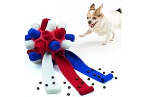 Yikko Schnüffelball für Hunde, Interaktives Tragbares Hunde Schnüffelspielzeug Schnüffelteppich Puzzle Spielzeug Slower Food Training für Kleine Mittelgroße Haustier (Legendäres Rot)