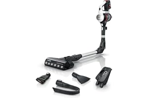 Bosch - Aspirador sin Cable Unlimited 7, Pack de batería de 3.0 Ah, Tubo Flexible, diseño Ligero, Accesorios, Luces LED, Blanco BBS711W