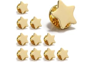1357AWARDS Star Pin Badge | Available in Gold, Silver Bronze | 10/20/50/100pcs | (13mm) | Lapel Pin Badge School Reward for attendance or achievement | Employee of the month