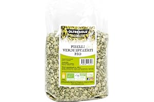Oltresole, Guisantes partidos ecológicos 1 kg, Legumbres secas ecológicas decorticadas y partidas, No necesitan remojo, Fuente de proteínas, Ideales para sopas, Ideal para la familia