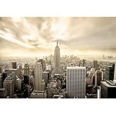 Runa Art Papel Tapiz Fotográfico New York USA 352 X 250 Cm Lana Fondo De Pantalla XXL Moderna Decoración De Pared Sala Cuarto Oficina Salón Colorato