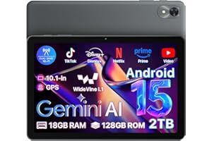 2025 Tablet Android 15, OYEFIT T10 Tablet 10.1 inch,18(6+12) GB+128GB+2TB Expandable Tablets with Speed 2.0 GHz,1280x800 HD IPS,FM Radio, 5000mAh,WiFi6,GPS,Bluetooth,Travel Gift,Kids Space,YT Kids