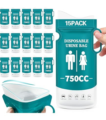 Pacchi Da 12 Sacchetti Portatili Per Urina Da 700ml – Orinatoio Da Viaggio Per Donne E Uomini, Ideale Per Campeggio, Escursioni E Code In Auto